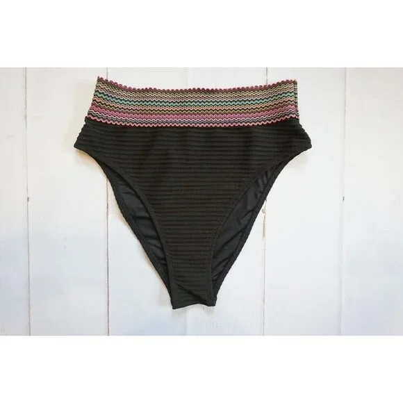 Cupshe Black High-Rise Bikini Bottoms - Size M, NWOT - Picture 3 of 5